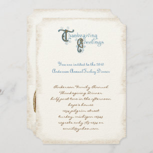 Vintager Schriftart Erntedank Ernte Einladungen