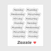 Vintager, schriftgeschriebener Schriftart-Planer H Aufkleber (Blatt)