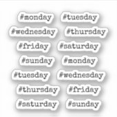 Vintager, schriftgeschriebener Schriftart-Planer H Aufkleber (Vorderseite)