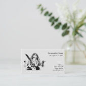 Vintager Schriftsteller Quill Good & Evil Visitenkarte (Stehend Vorderseite)