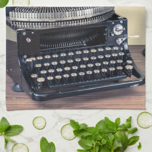 Vintager Schriftsteller Retro Telep Küchengeschirr Handtuch (Gefaltet)