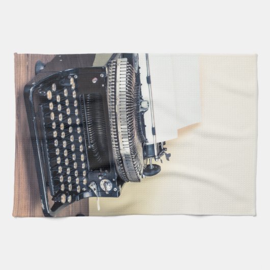 Vintager Schriftsteller Retro Telep Küchengeschirr Handtuch (Horizontal)
