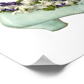 Vintager Schuh mit Wildblumen gefüllt Poster (Ecke)