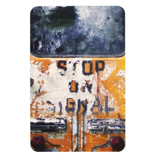 Vintager Schulbus Magnet (Vertikal)