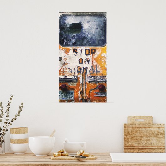 Vintager Schulbus Poster (Küche)