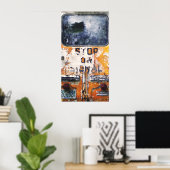 Vintager Schulbus Poster (Heimbüro)