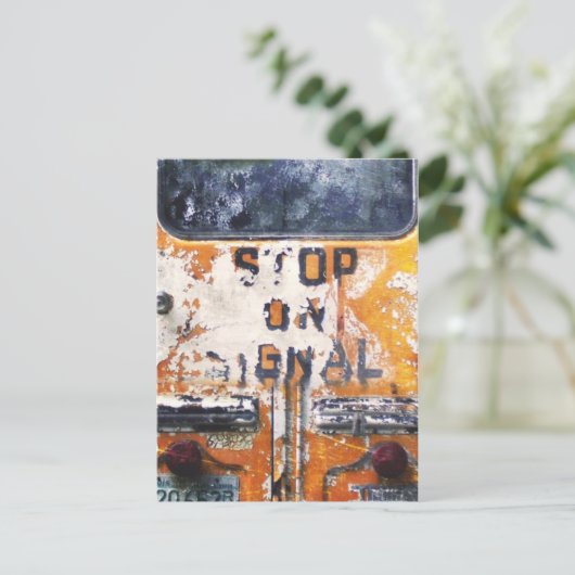 Vintager Schulbus Postkarte (Stehend Vorderseite)