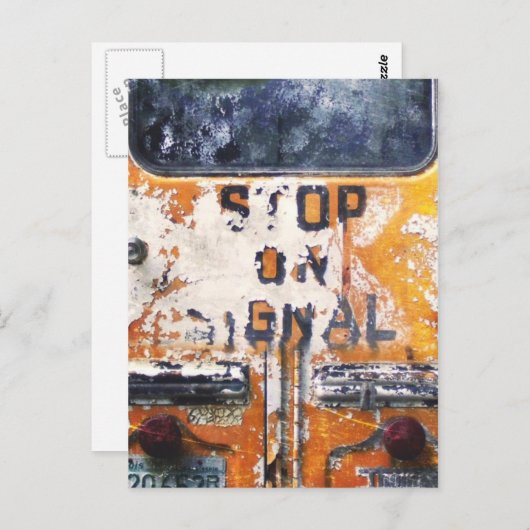 Vintager Schulbus Postkarte (Vorne/Hinten)