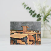 Vintager Schulraum Postkarte (Stehend Vorderseite)