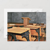 Vintager Schulraum Postkarte (Vorne/Hinten)