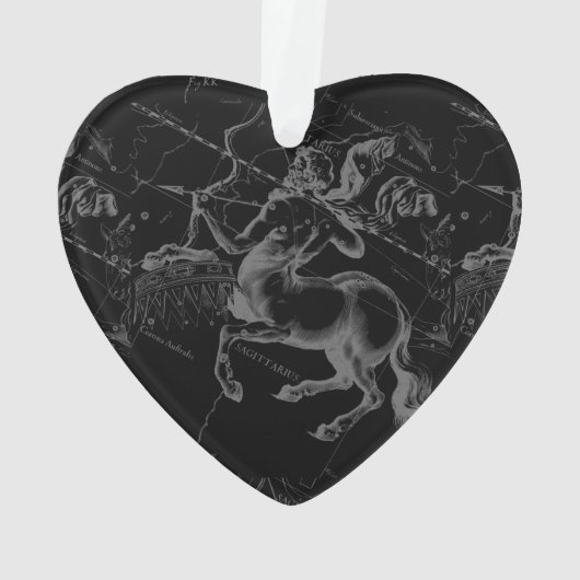 Vintager Schütze Konstellation Black Hevelius Ornament (Rückseite)