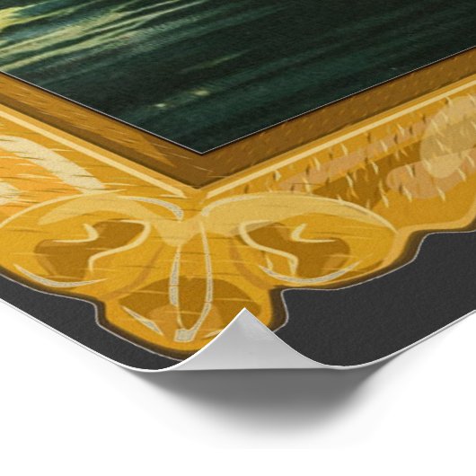 Vintager Schutzengel mit Jesus Poster (Ecke)