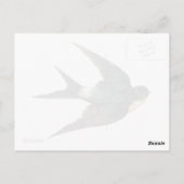 Vintager Schwalbenschwanz Vogelantike Illustration Postkarte (Rückseite)