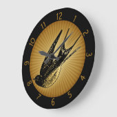 Vintager Schwalbenvogel Große Wanduhr (Winkel)