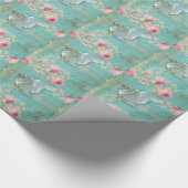 Vintager Schwan Geschenkpapier (Ecke)