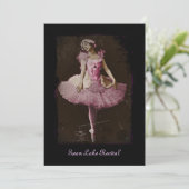 Vintager Schwanensee Einladung (Stehend Vorderseite)