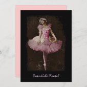 Vintager Schwanensee Einladung (Vorne/Hinten)