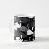 Vintager Schwanensee: Monotone-Muster. Kaffeetasse (Vorderseite Links)