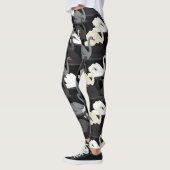 Vintager Schwanensee: Monotone-Muster. Leggings (Links)