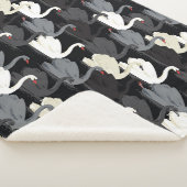 Vintager Schwanensee: Monotone-Muster. Sherpadecke (3/4)