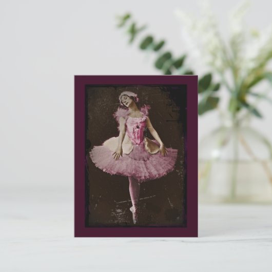 Vintager Schwanensee Postkarte (Stehend Vorderseite)