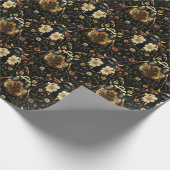 Vintager Schwarz-Gold Deco Käfer Geschenkpapier (Ecke)