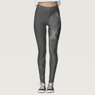 Vintager Schwarz-Weiß-Okt Leggings