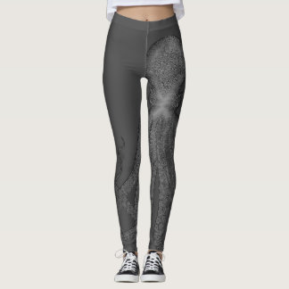 Vintager Schwarz-Weiß-Okt Leggings