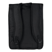 Vintager schwarz-weißer, gotischer Damast-Pattern Rucksack (Rückseite)