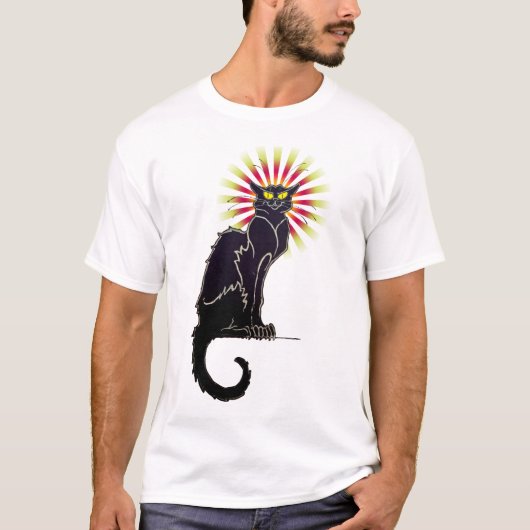 Vintager schwarze Katzen-Kabarett-T - Shirt (Vorderseite)