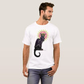 Vintager schwarze Katzen-Kabarett-T - Shirt (Vorne ganz)