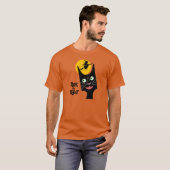 Vintager schwarze Katzen-Trick oder Leckerei T-Shirt (Vorne ganz)