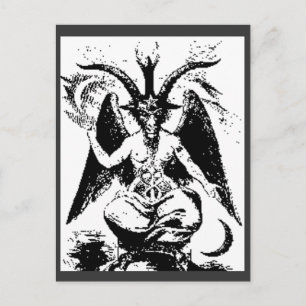 Vintager schwarzer Baphomet Postkarte