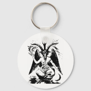 Vintager schwarzer Baphomet Schlüsselanhänger