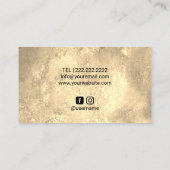 Vintager Schwarzer Blütenmacher Kunsthaarsalon Visitenkarte (Rückseite)