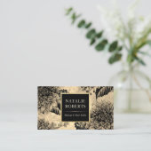 Vintager Schwarzer Blütenmacher Kunsthaarsalon Visitenkarte (Stehend Vorderseite)