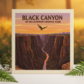 Vintager Schwarzer Canyon des Gunnison-Nationalpar Fliese