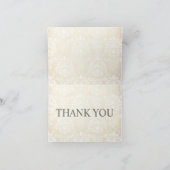 Vintager schwarzer Damaskus Vielen Dank, dass Sie Dankeskarte (Innenseite)