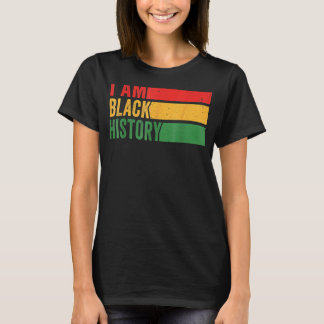 Vintager Schwarzer Geschichtsmonat Faustfrauen Män T-Shirt