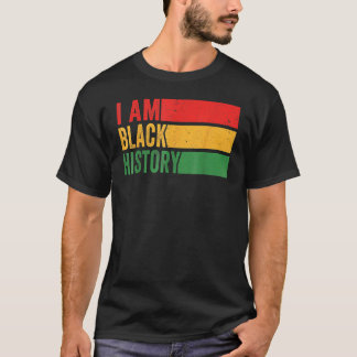Vintager Schwarzer Geschichtsmonat Faustfrauen Män T-Shirt