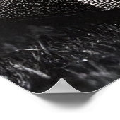 Vintager Schwarzer Monochrom-Fußball Poster (Ecke)