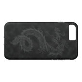 Vintager schwarzer Rauch-Drache Case-Mate iPhone Hülle (Rückseite (Horizontal))