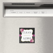 Vintager schwarzer Streifen Dosen Lila Geschirrspü Magnet (In Situ (Geschirrspüler))