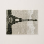 Vintager schwarzer u. weißer Eiffel-Turm Puzzle (Horizontal)