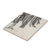 Vintager Schwarzer Weidenbaum Fliese (Seite)