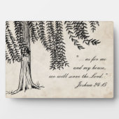 Vintager Schwarzer Weidenbaum Fotoplatte (Vorderseite)