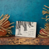 Vintager Schwarzer Weidenbaum Fotoplatte (Seite)