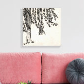 Vintager Schwarzer Weidenbaum Leinwanddruck (Insitu (Wohnzimmer))
