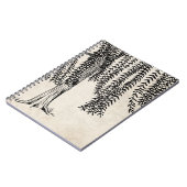 Vintager Schwarzer Weidenbaum Notizblock (Linke Seite)