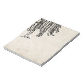 Vintager Schwarzer Weidenbaum Notizblock (Rotiert)